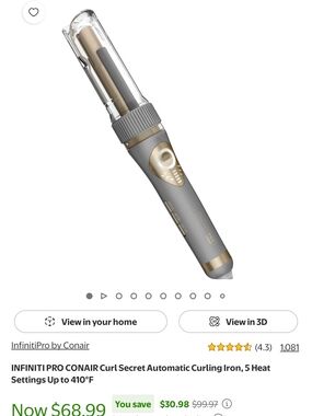 Infiniti Pro by Conair Gray & Gold Automatic Curling Iron – Curl Secret
